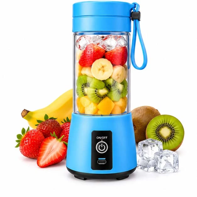 Portable USB Rechargeable Mini Blender â Sky Blue | āĻŦāĻšāύāϝā§āĻā§āϝ āĻā§āϏ āĻŦā§āϞā§āύā§āĻĄāĻžāϰ - Image 2